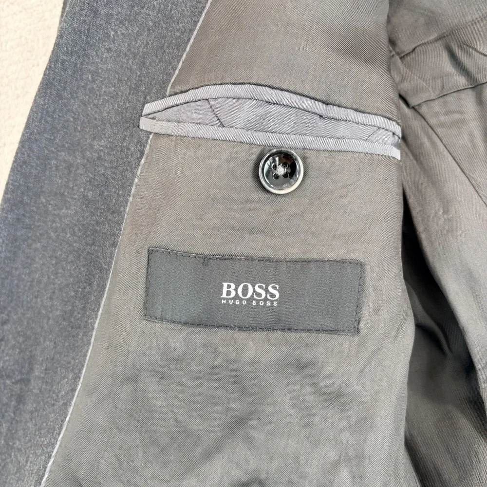 Hugo Boss Sport Coat Blazer in Grey Lanificio Tesse Biella Wool Men 38R Desinger